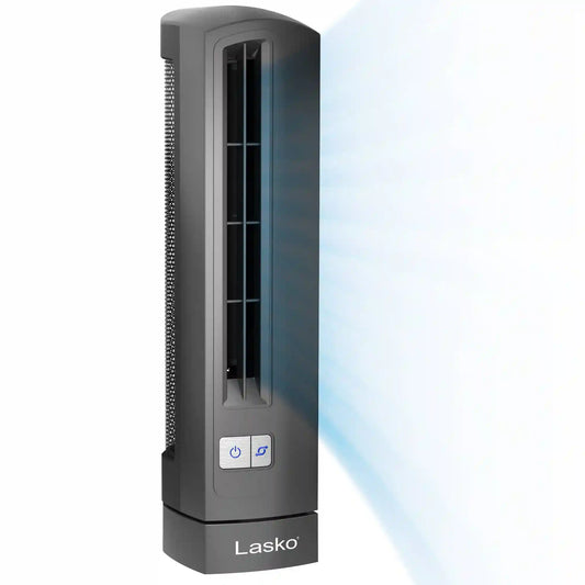 Lasko 14" Air Stick Desk Ultra-Slim Oscillating 2-Speed Table Fan, 4000, Gray