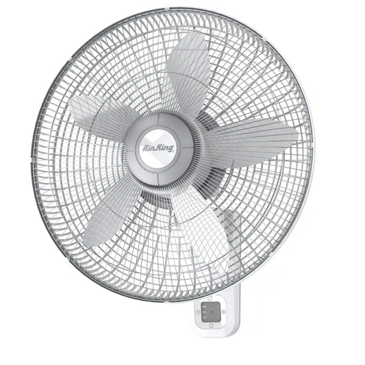 Air King 18" 1/20 HP Commercial Grade Wall Mount Fan (3-speed, remote, timer, white)