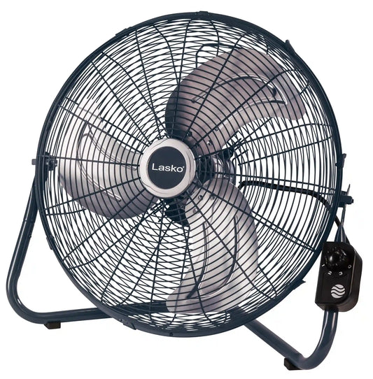 Lasko 20" High Velocity Fan, 3 Speeds, Floor or Wallmount, H20610, Gray