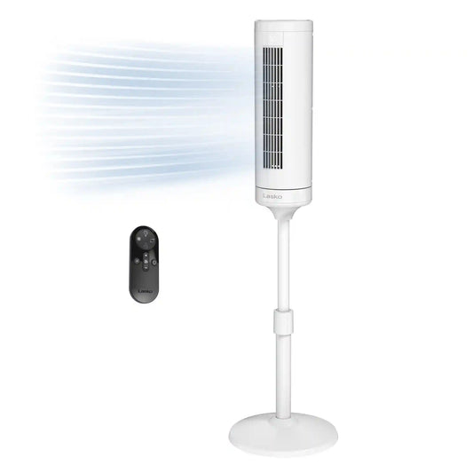 Lasko RTF WhisperForce™ DC 54" Pedestal Tower Fan (8-speed, remote, timer, white)