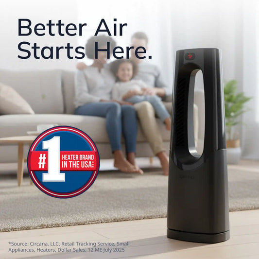 Lasko CW100 1500W Bladeless Tower Heater with Remote Control