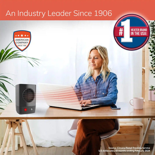 Lasko MyHeat™ Mini Personal Ceramic Heater (black)