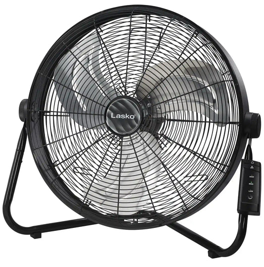 Lasko 20" 3-Speed Pivoting High Velocity Utility Floor or Wall Mount wan with Remote, H20685, Black